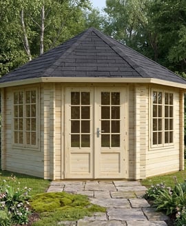Palmako Hanna 4.2m x 4.2m Corner Log Cabin
