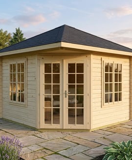 Palmako Melanie 3.3m x 3.3m Corner Log Cabin
