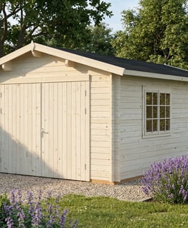 Palmako Roger 3.6m x 5.5m Wooden Garage with Wooden Doors
