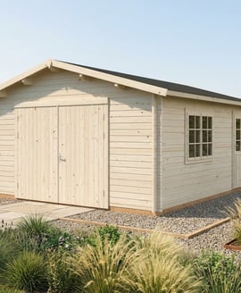 Palmako Roger 4.5m x 5.5m Wooden Garage with Wooden Door