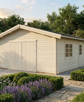 Palmako Roger 5.4m x 5.4m Wooden Garage with Wooden Doors