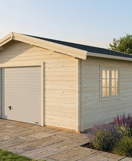 Palmako Roger 5.4m x 5.4m Wooden Garage with Sectional Door