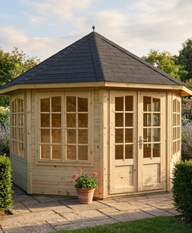 Palmako Veronica 3.3m x 3.3m Octagonal Log Cabin