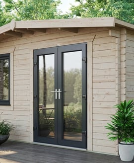 Power 10x14 Chalet Log Cabin 44mm