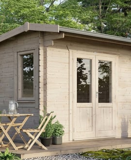 Power 12x10 Apex Log Cabin 28mm
