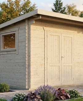 Power 12x10 Pent Workshop Log Cabin