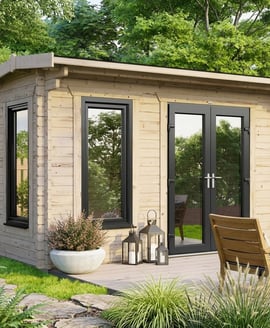 Power 12x12 Apex Log Cabin 44mm
