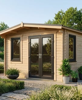 Power 12x12 Chalet Log Cabin 44mm