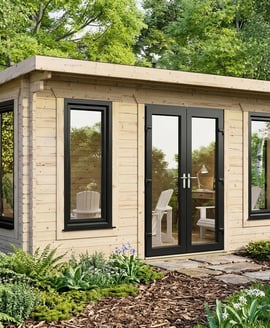 Power 12x12 Pent Log Cabin 44mm