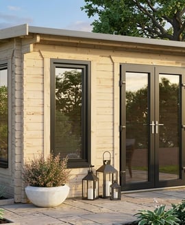 Power 12x14 Apex Log Cabin 44mm