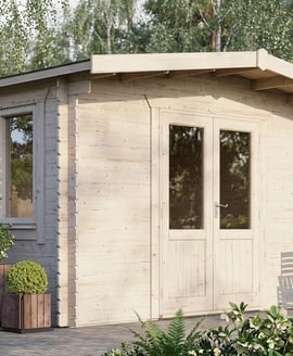 Power 12x14 Chalet Log Cabin 28mm
