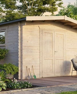 Power 12x14 Chalet Workshop Log Cabin