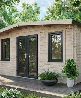 Power 12x16 Chalet Log Cabin 44mm