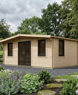 Power 12x20 Chalet Log Cabin 44mm