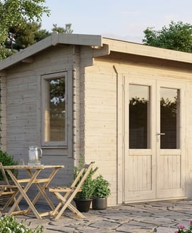 Power 12x8 Apex Log Cabin 28mm