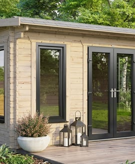 Power 12x8 Apex Log Cabin 44mm