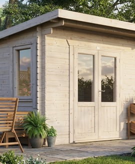 Power 12x8 Pent Log Cabin 28mm