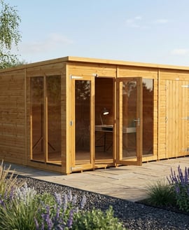 Power 12x8 Pent Summerhouse Combi