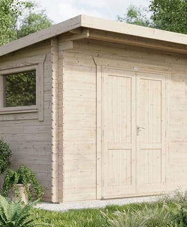 Power 12x8 Pent Workshop Log Cabin
