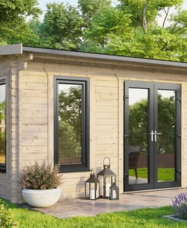 Power 14x12 Apex Log Cabin 44mm