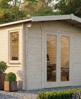 Power 14x12 Chalet Log Cabin 28mm