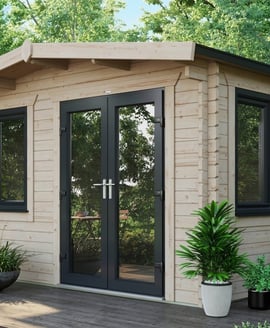 Power 14x12 Chalet Log Cabin 44mm