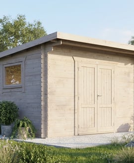 Power 14x12 Pent Workshop Log Cabin