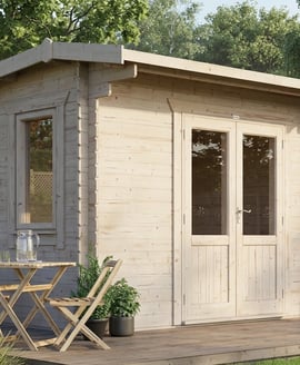 Power 14x14 Apex Log Cabin 28mm
