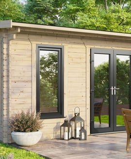 Power 14x14 Apex Log Cabin 44mm