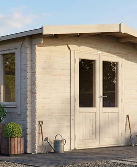 Power 14x14 Chalet Log Cabin 28mm