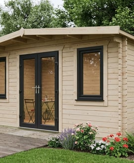 Power 14x16 Chalet Log Cabin 44mm