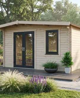 Power 14x18 Chalet Log Cabin 44mm