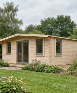 Power 14x20 Chalet Log Cabin 44mm