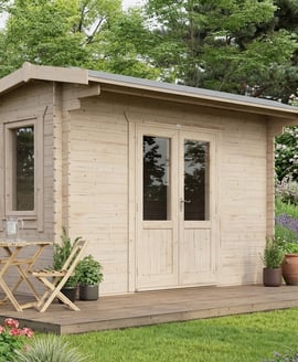 Power 14x8 Apex Log Cabin 28mm