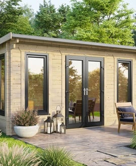 Power 16x12 Apex Log Cabin 44mm