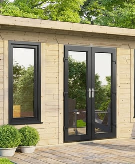 Power 16x12 Pent Log Cabin 44mm