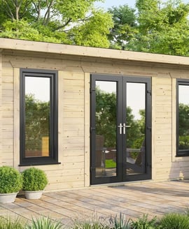 Power 18x10 Pent Log Cabin 44mm
