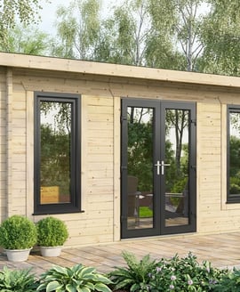 Power 18x12 Pent Log Cabin 44mm