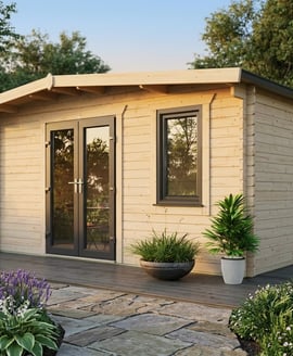 Power 18x16 Chalet Log Cabin 44mm