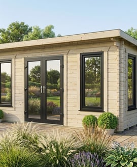 Power 18x16 Pent Log Cabin 44mm