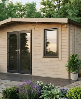 Power 18x18 Chalet Log Cabin 44mm