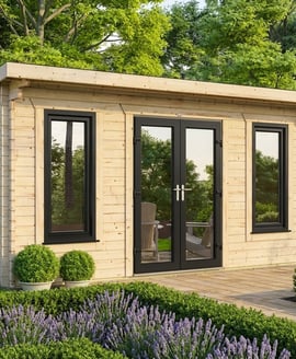 Power 18x18 Pent Log Cabin 44mm