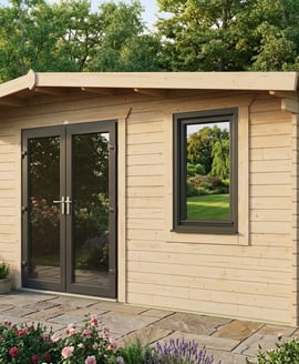 Power 18x20 Chalet Log Cabin 44mm
