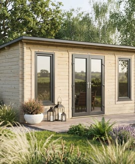 Power 20x12 Apex Log Cabin 44mm