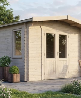Power 8x12 Chalet Log Cabin 28mm
