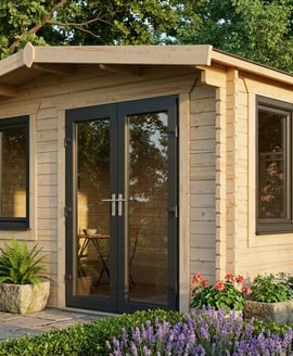 Power 8x12 Chalet Log Cabin 44mm