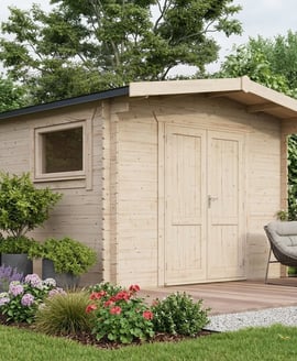 Power 8x12 Chalet Workshop Log Cabin