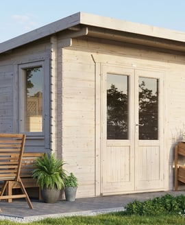 Power Pent Log Cabin 28mm