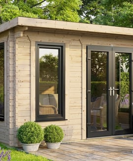 Power Pent Log Cabin 44mm